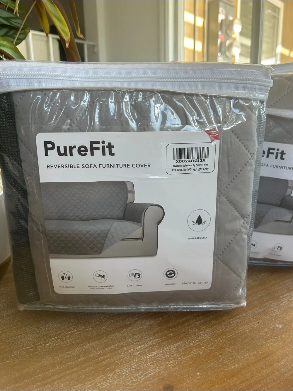 Reversible Sofa Furniture Cover — Gray
